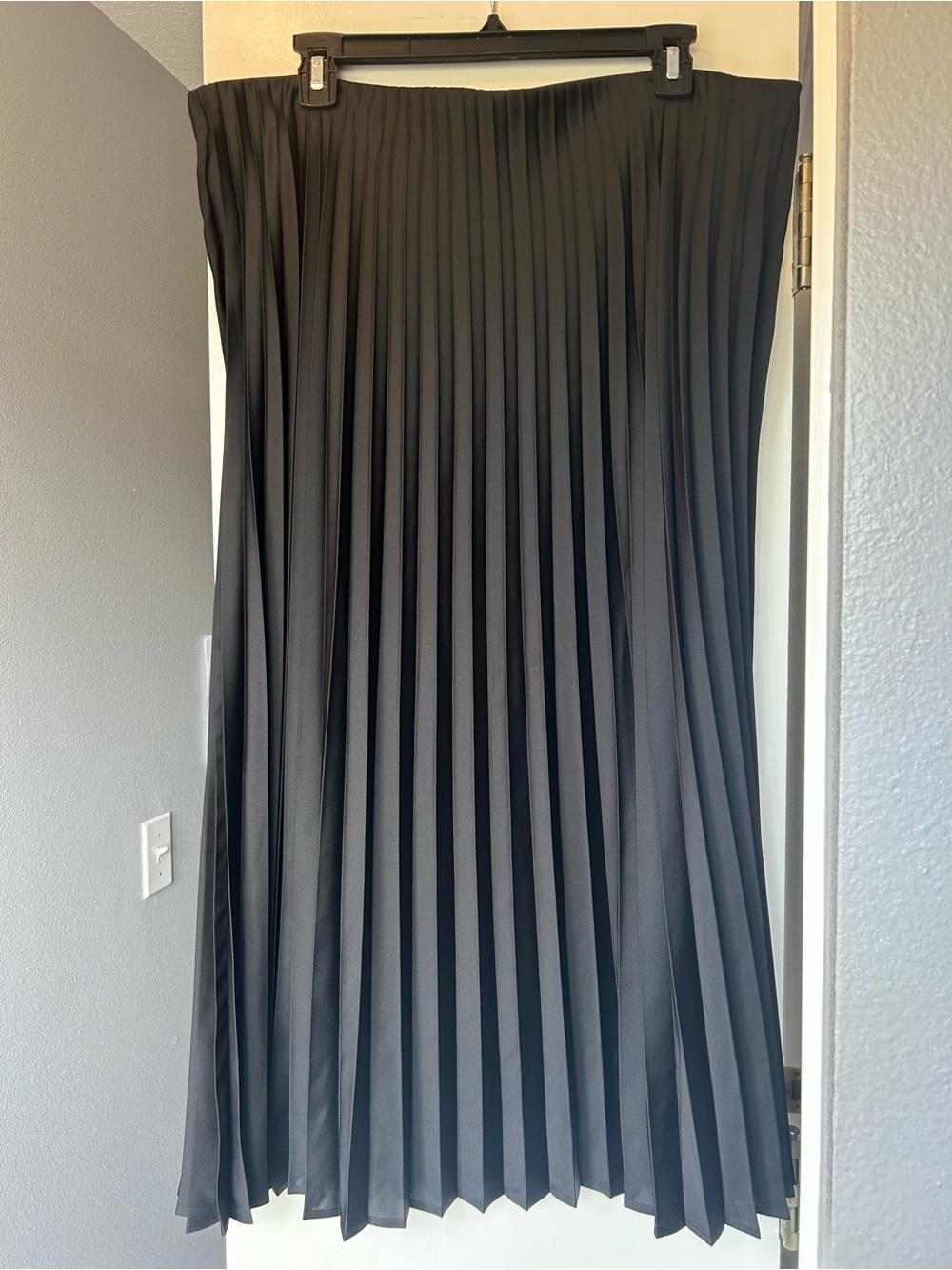 J. Crew Gwynwth Pleated Slip Skirt in Black